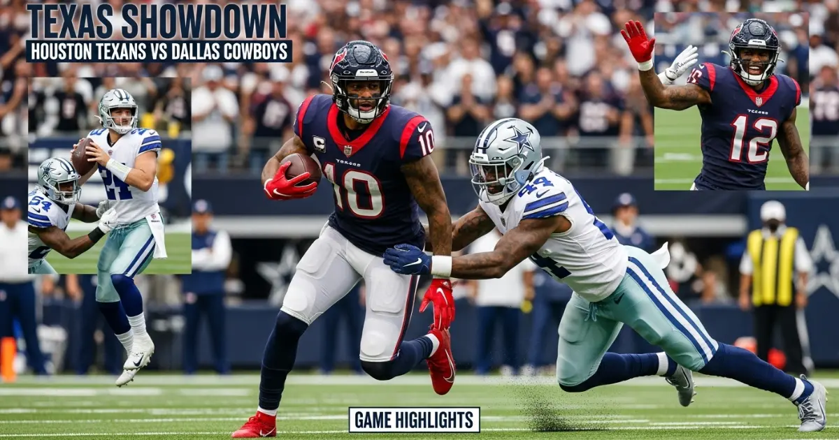 houston texans vs dallas cowboys match player Game Highlights